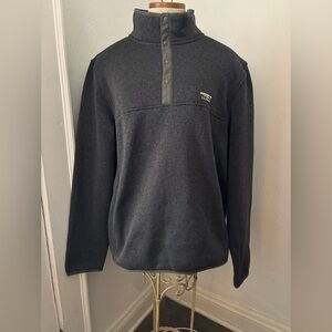 L.L. Bean Charcoal Button-Up Sweater sz L